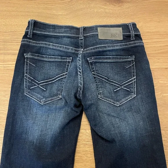 BKE Men’s Aiden Bootleg Dark Blue Jeans Stretch Size 27L - Picture 3 of 12